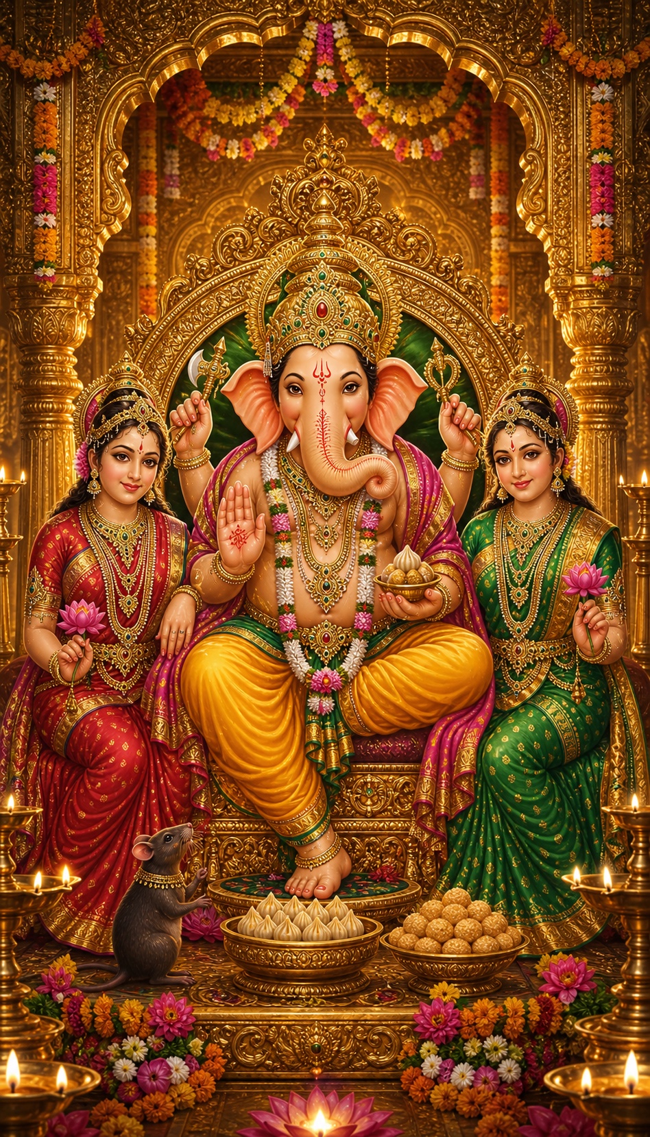 ऋद्धि सिद्धि, गणेश दर्शन, हिंदू भगवान चित्र (Riddhi Siddhi)