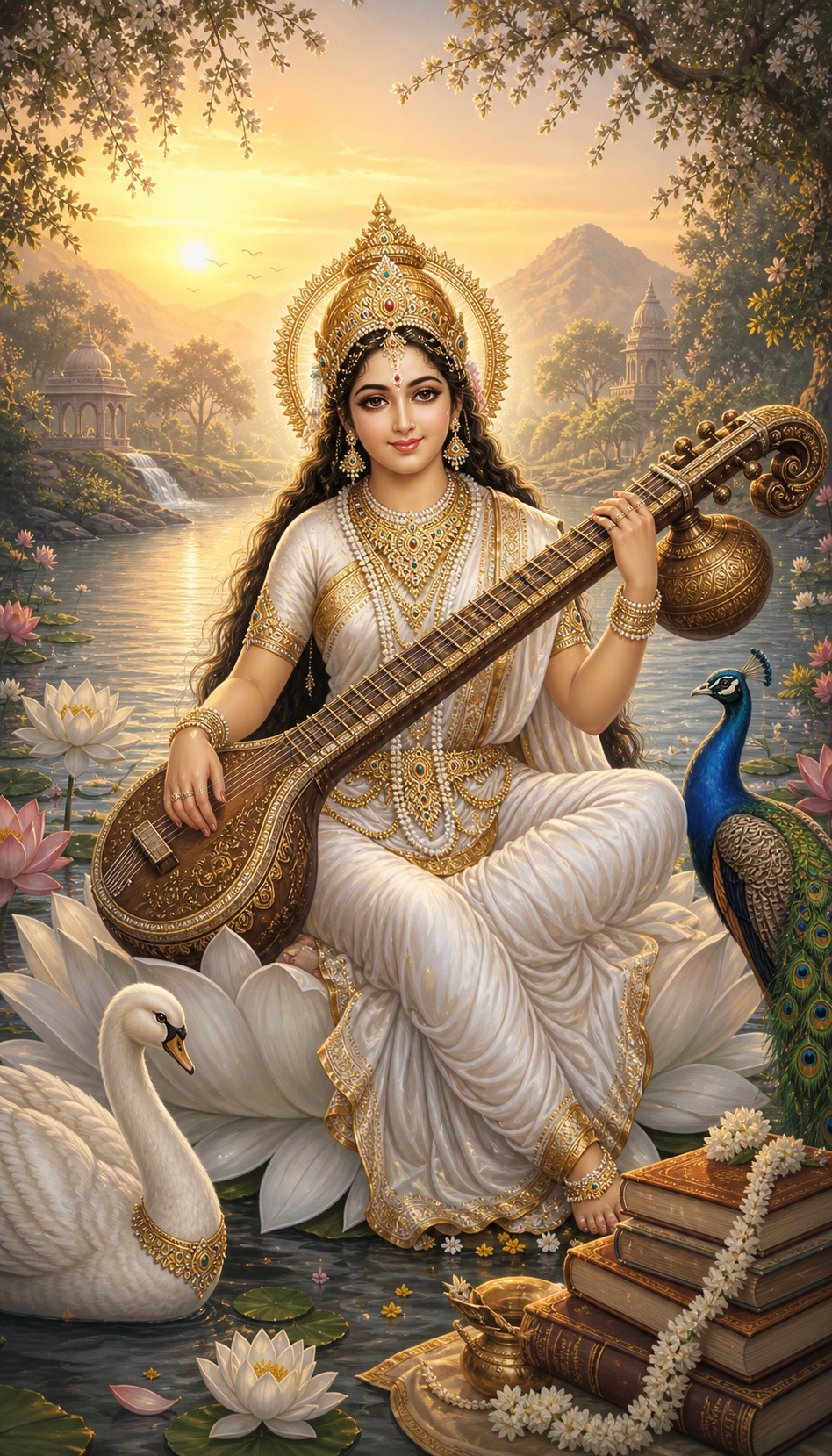 माँ सरस्वती, देवी दर्शन, हिंदू भगवान चित्र (Maa Saraswati)