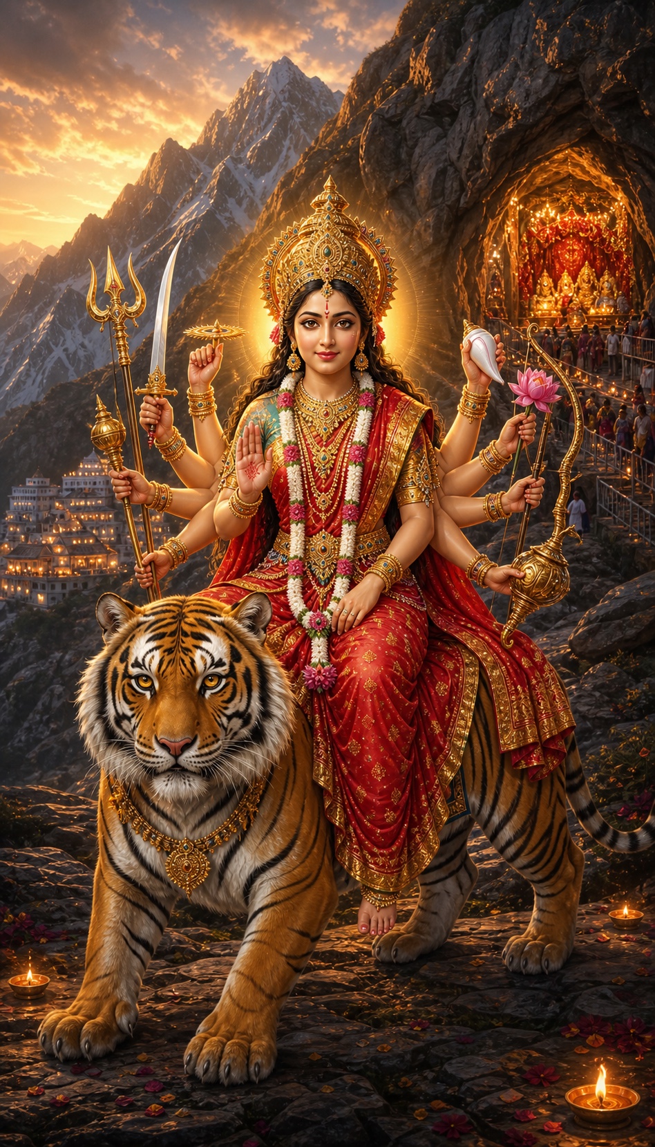 वैष्णो देवी, देवी दर्शन, हिंदू भगवान चित्र (Vaishno Devi)