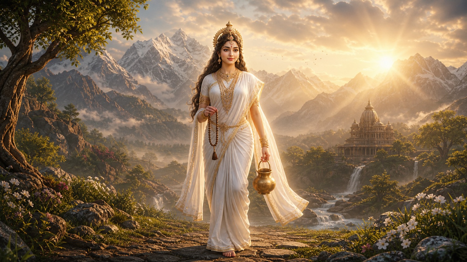 ब्रह्मचारिणी, माँ दुर्गा का द्वितीय नवदुर्गा रूप, श्वेतवस्त्रधारी तपस्विनी
