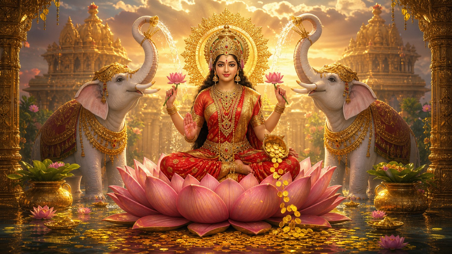 Kamala, the tenth Mahavidya, the lotus goddess of abundance and grace