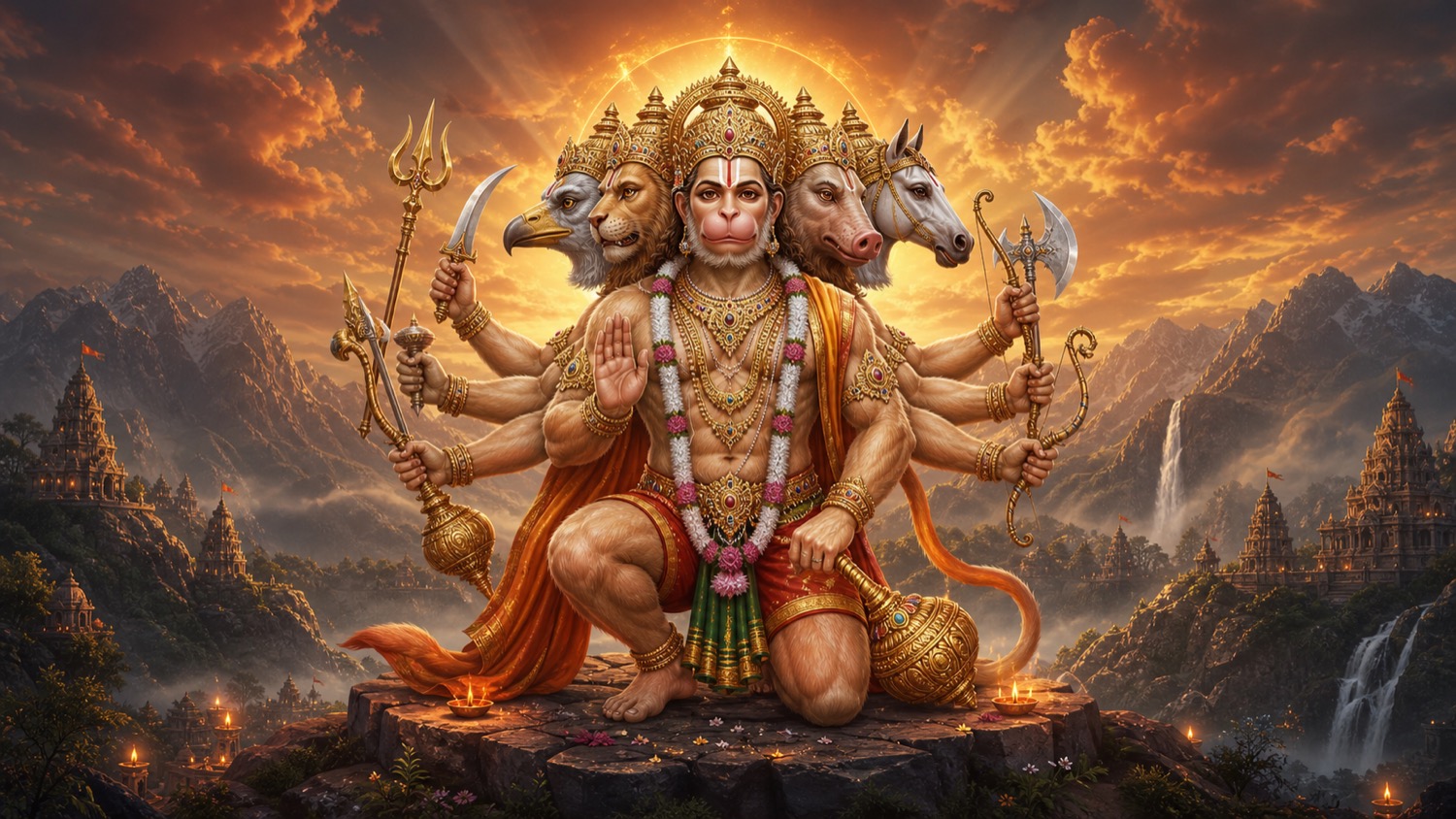 पंचमुखी हनुमान, भगवान हनुमान का पंचमुख रक्षक रूप