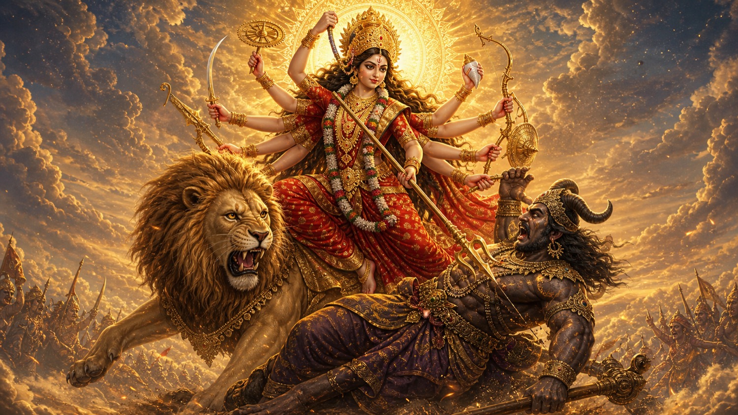 दुर्गा और महिषासुर