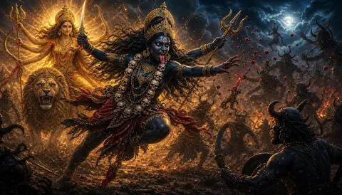 Kali and Raktabija