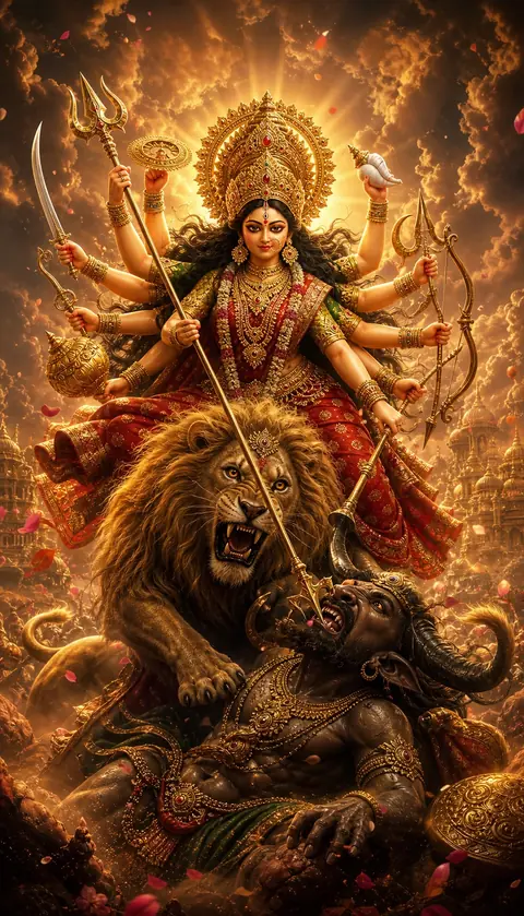 Mahishasura Mardini, Devi darshan, Hindu god image (महिषासुर मर्दिनी)