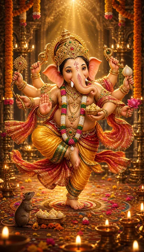 Nritya Ganapati, Ganesha darshan, Hindu god image (नृत्य गणपति)