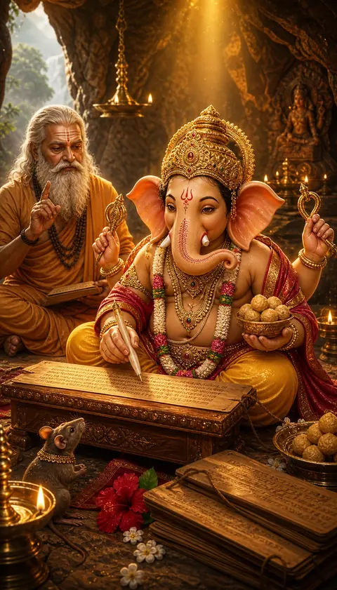 Ekadanta, Ganesha darshan, Hindu god image (एकदंत)