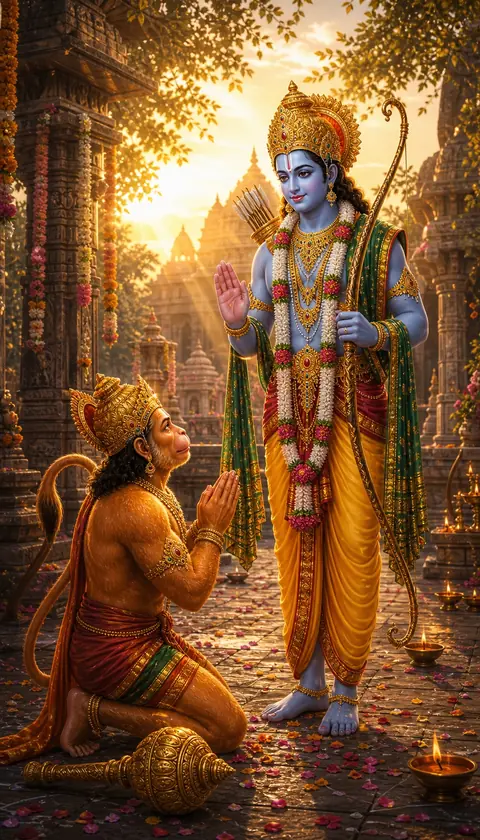 Ram Bhakt, Hanuman darshan, Hindu god image (राम भक्त)