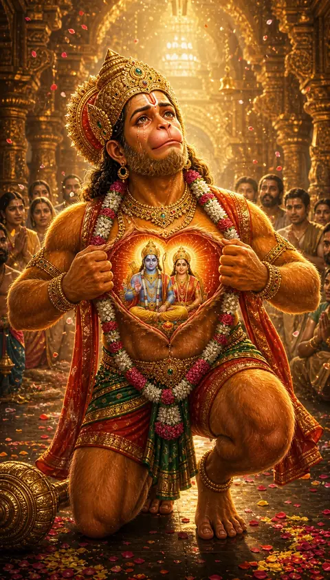Hriday Darshan, Hanuman darshan, Hindu god image (हृदय दर्शन)