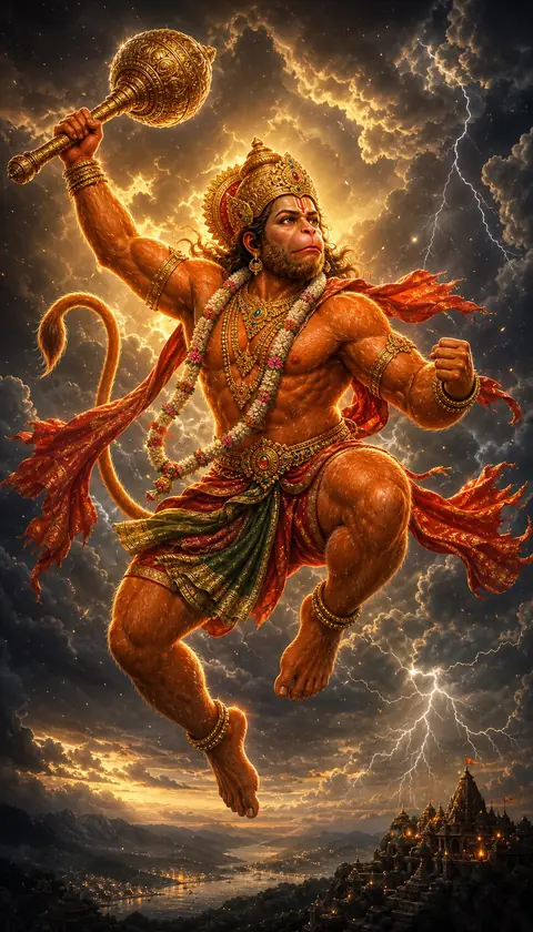 Veer Hanuman, Hanuman darshan, Hindu god image (वीर हनुमान)
