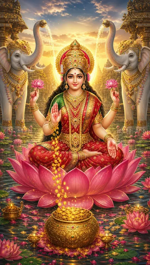 Maa Lakshmi, Devi darshan, Hindu god image (माँ लक्ष्मी)