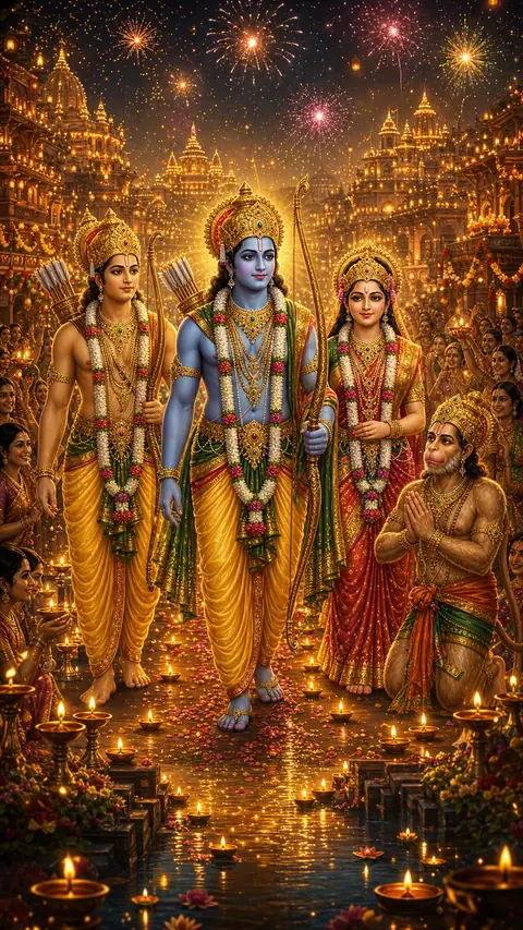 Ayodhya Deepotsav, Shri Ram darshan, Hindu god image (अयोध्या दीपोत्सव)