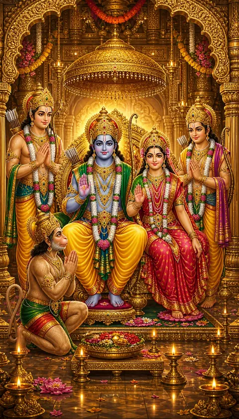 Ram Darbar, Shri Ram darshan, Hindu god image (राम दरबार)