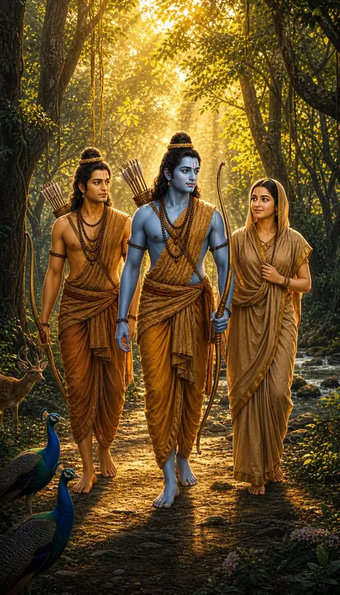 Vanvas, Shri Ram darshan, Hindu god image (वनवास)