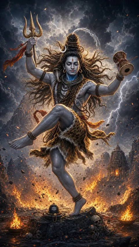 Tandava, Shiva darshan, Hindu god image (तांडव)