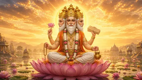 Brahma darshan, Hindu god image (ब्रह्मा)