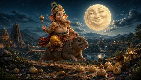 Ganesha and the Laughing Moon