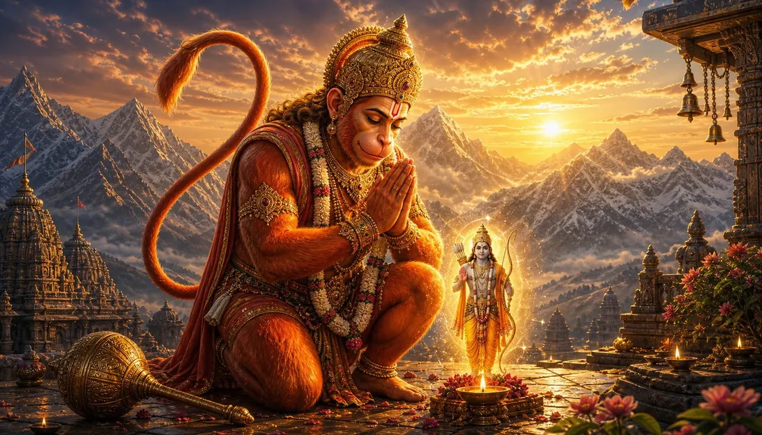 Lord Hanuman, the mighty devotee of Rama