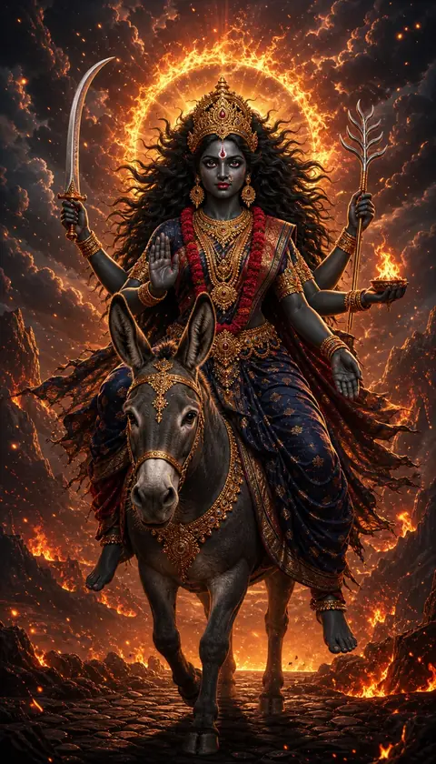 Kalaratri, a Navadurga form of Durga