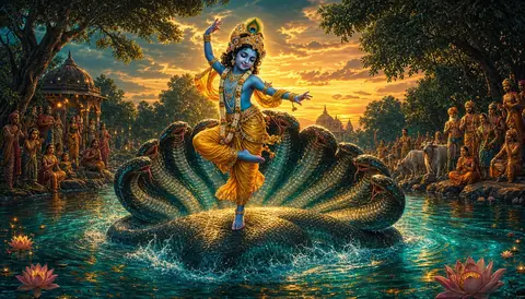 Krishna and the Kaliya Naga