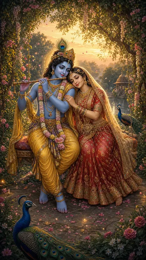 Radha Krishna, Krishna darshan, Hindu god image (राधा कृष्ण)