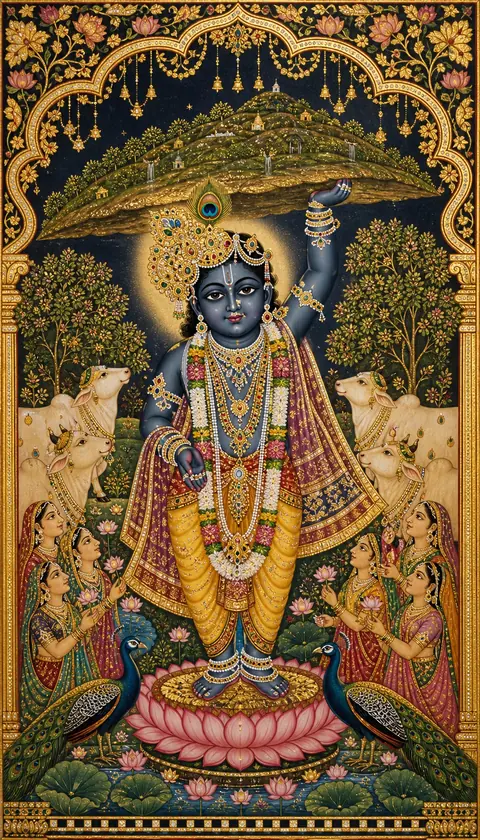 Shrinathji, Krishna darshan, Hindu god image (श्रीनाथजी)