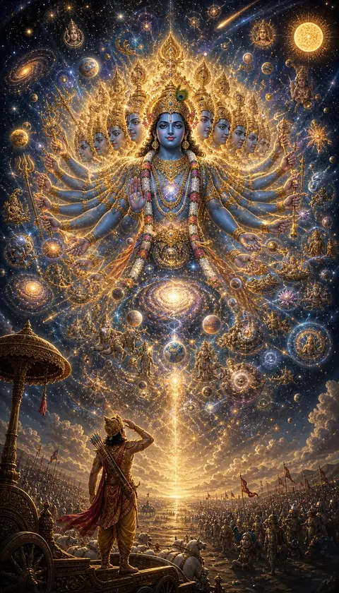 Vishwaroop, Krishna darshan, Hindu god image (विश्वरूप)