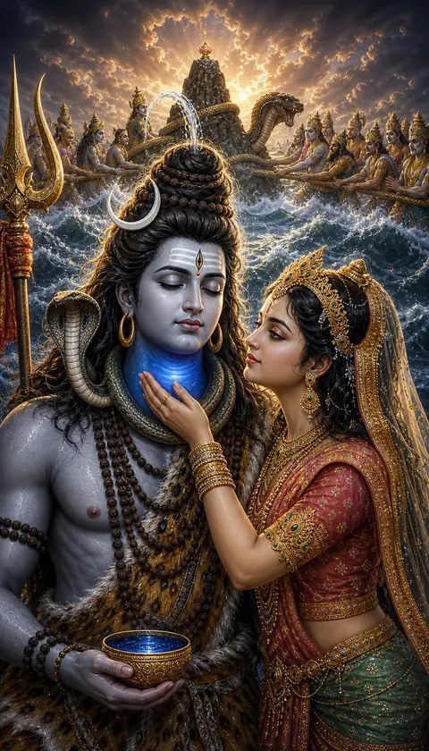 Neelkanth, Shiva darshan, Hindu god image (नीलकंठ)